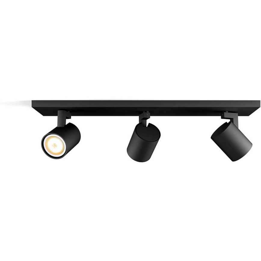 Philips - LED Ściemnialne oświetlenie punktowe Hue RUNNER 3xGU10/4,2W/230V 2200-6500K + pilot zdalnego sterowania czarne