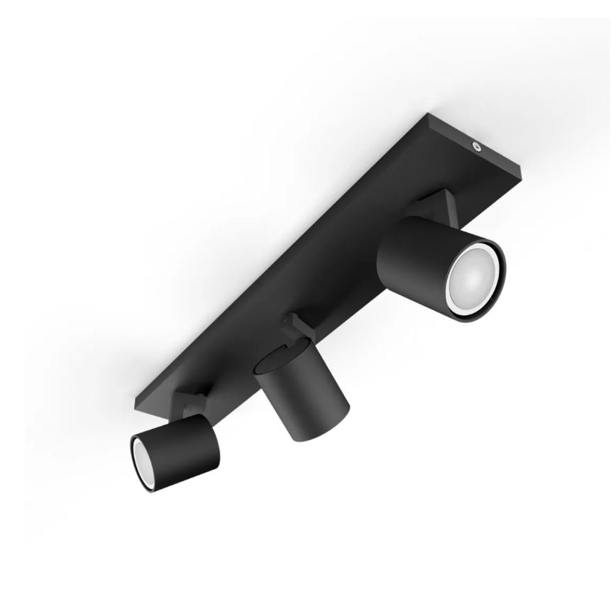 Philips - LED Ściemnialne oświetlenie punktowe Hue RUNNER 3xGU10/4,2W/230V 2200-6500K + pilot zdalnego sterowania czarne