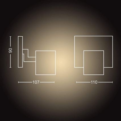 Philips - LED Ściemnialne oświetlenie punktowe Hue RUNNER 1xGU10/4,2W/230V 2200-6500K czarne