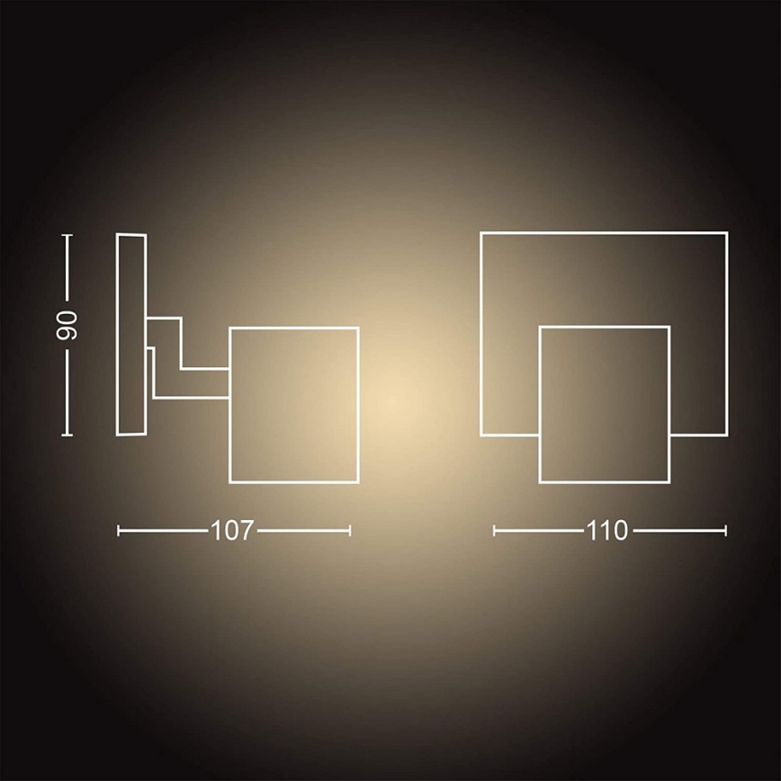Philips - LED Ściemnialne oświetlenie punktowe Hue RUNNER 1xGU10/4,2W/230V 2200-6500K czarne