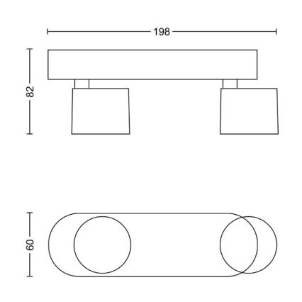 Philips - LED Ściemnialne oświetlenie punktowe 2xLED/4,5W/230V