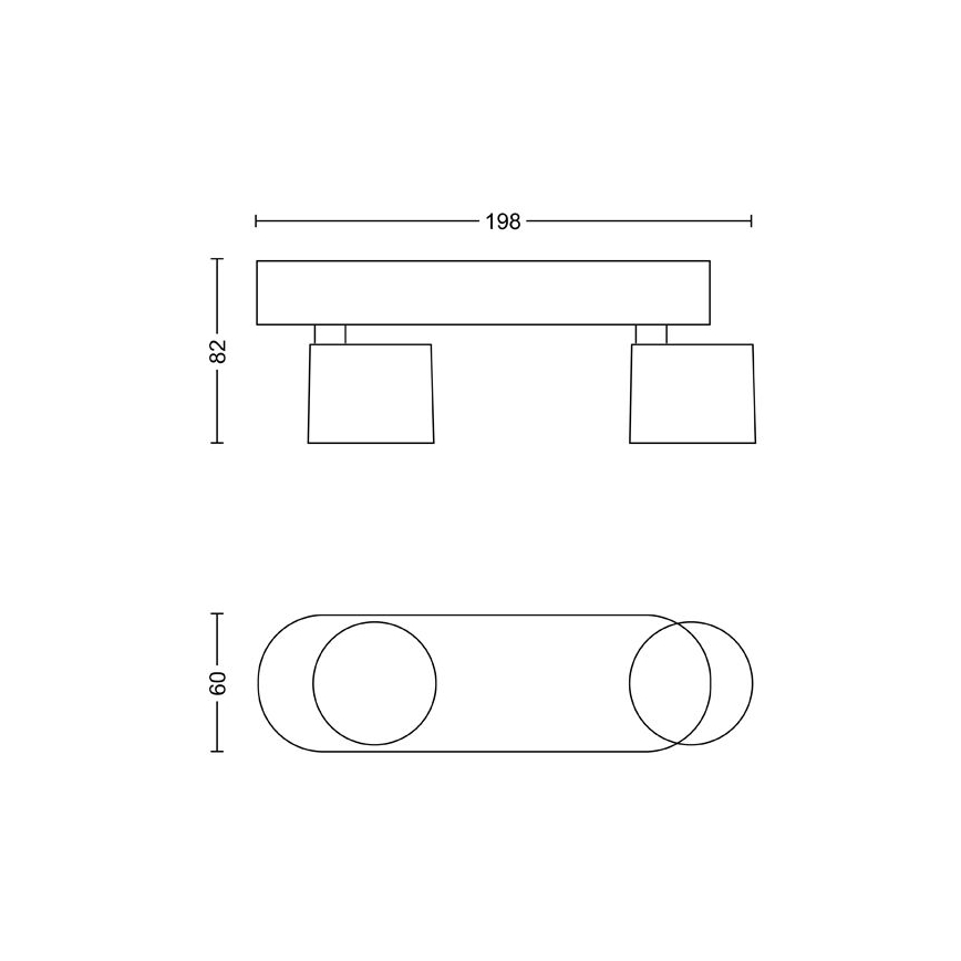 Philips - LED Ściemnialne oświetlenie punktowe 2xLED/4,5W/230V