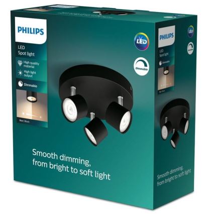 Philips - LED Ściemnialne oświetlenie punktowe 3xLED/4,5W/230V