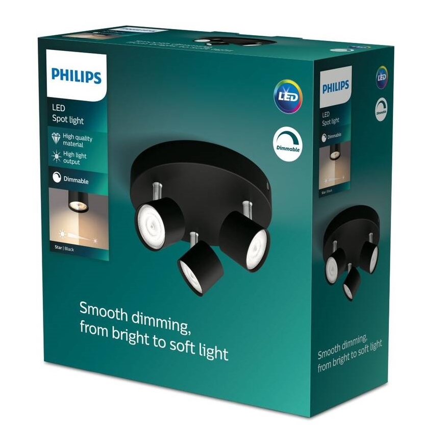 Philips - LED Ściemnialne oświetlenie punktowe 3xLED/4,5W/230V