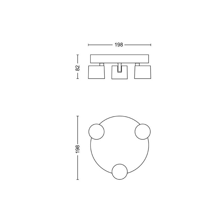 Philips - LED Ściemnialne oświetlenie punktowe 3xLED/4,5W/230V