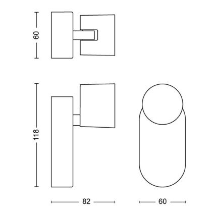 Philips - LED Ściemnialny kinkiet punktowy LED/4,5W/230V