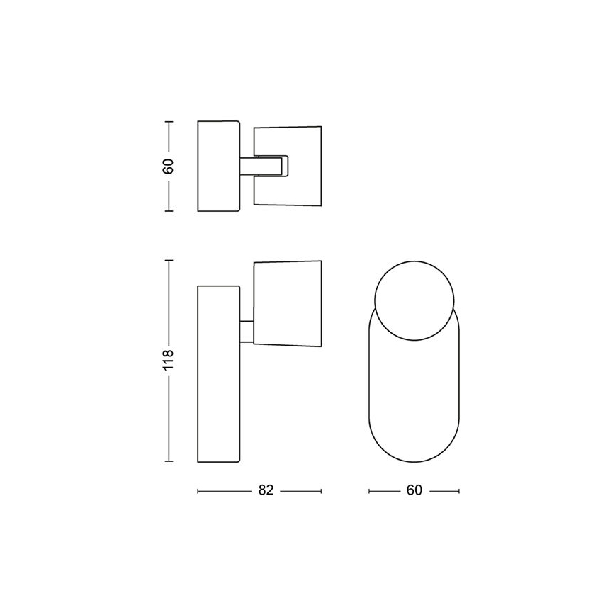 Philips - LED Ściemnialny kinkiet punktowy LED/4,5W/230V