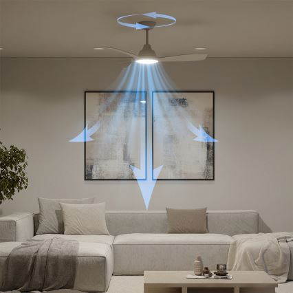 Philips - Ściemnialny wentylator sufitowy OLAS LED/24W/230V śr. 106 cm biały + pilot zdalnego sterowania