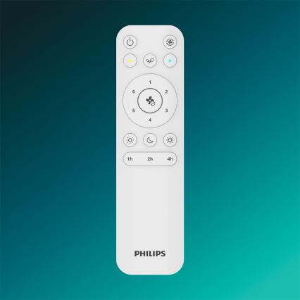 Philips - Ściemnialny wentylator sufitowy OLAS LED/24W/230V śr. 106 cm biały + pilot zdalnego sterowania