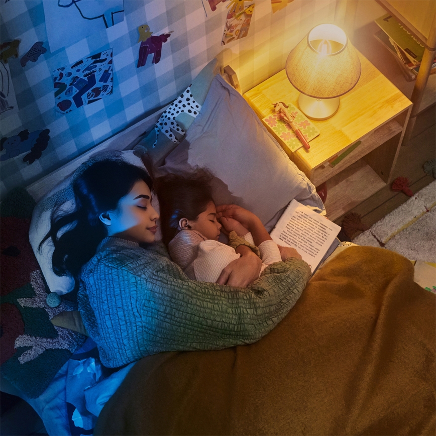 Philips - LED ściemnialny wentylator sufitowy OLAS LED/24W/230V śr. 132 cm biała/brązowa + pilot zdalnego sterowania