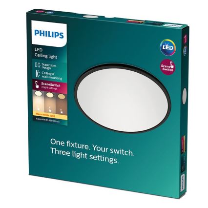 Philips - LED Ściemniana lampa sufitowa SUPERSLIM CL550 LED/15W/230V