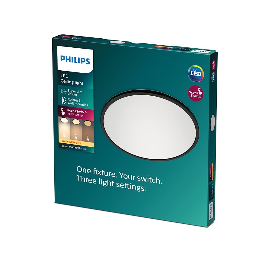 Philips - LED Ściemniana lampa sufitowa SUPERSLIM CL550 LED/15W/230V