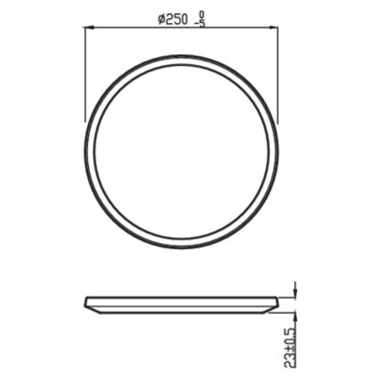 Philips - LED Ściemniana lampa sufitowa SUPERSLIM CL550 LED/15W/230V