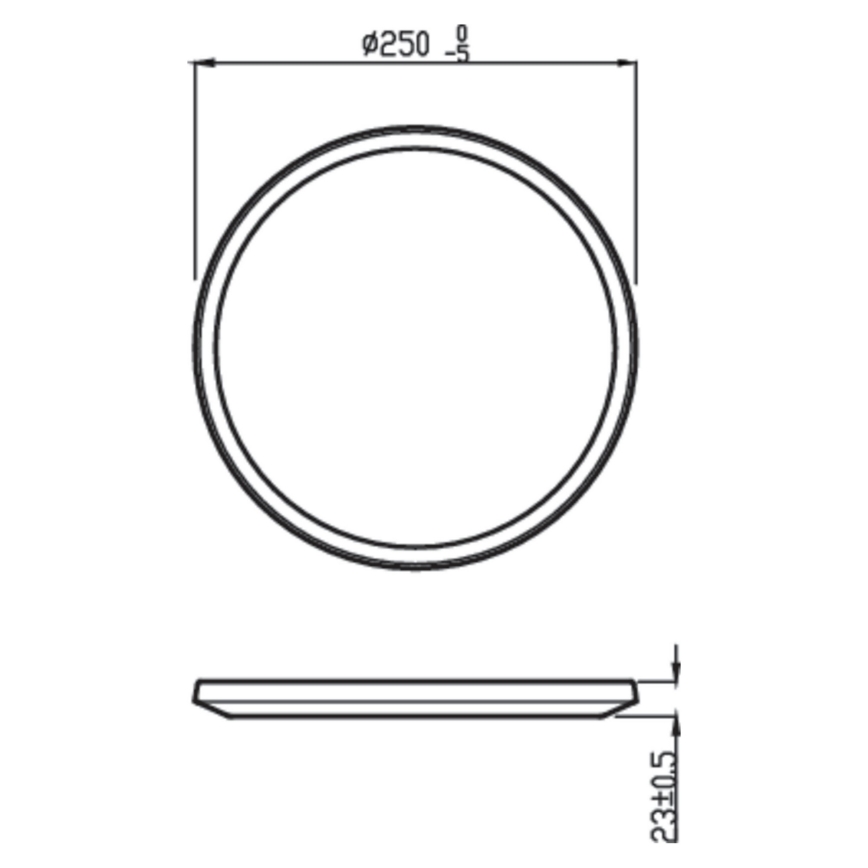 Philips - LED Ściemniana lampa sufitowa SUPERSLIM CL550 LED/15W/230V