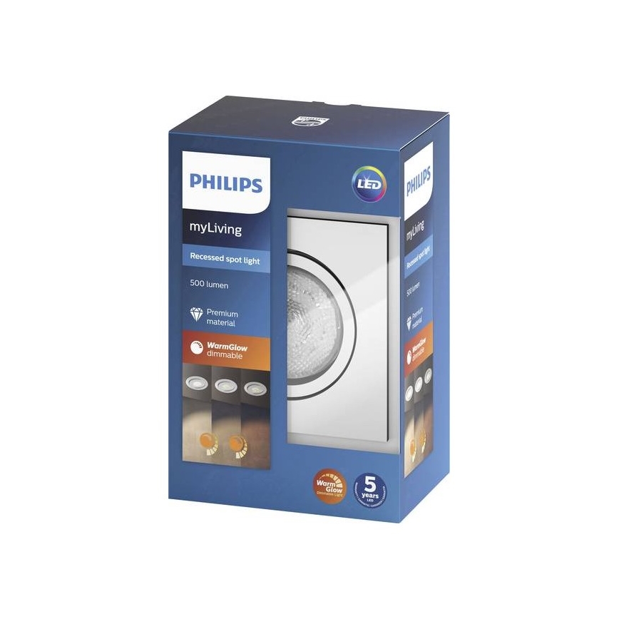 Philips 50391/11/P0 - LED Ściemniana oprawa wpuszczana SHELLBARK Warm Glow 1xLED/4,5W/230V 2200-2700K