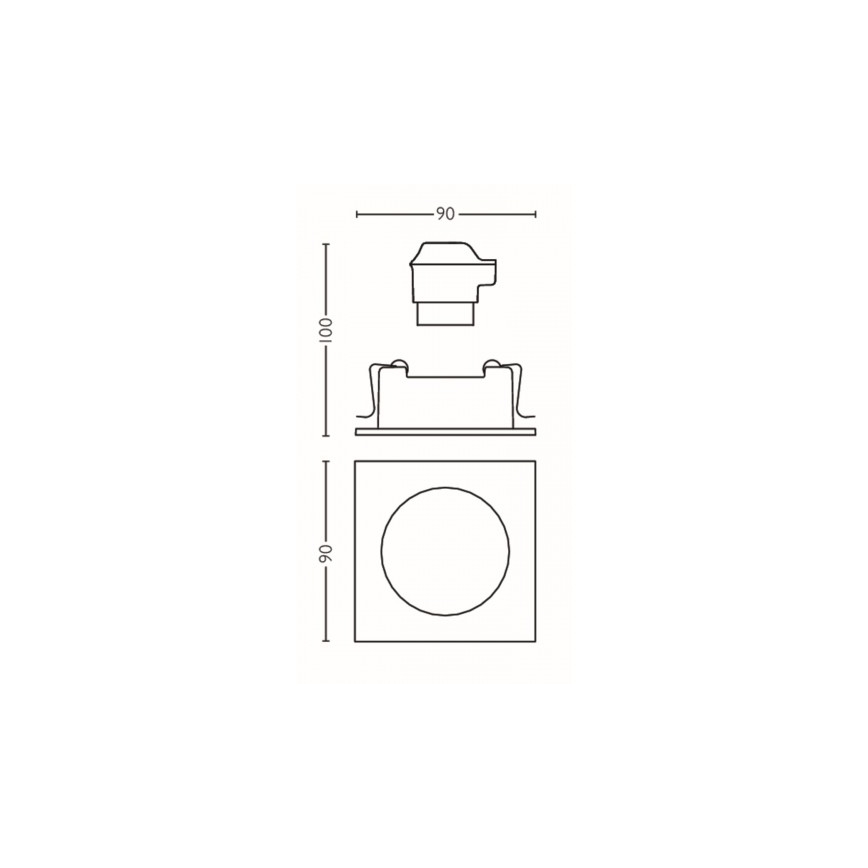 Philips 50391/11/P0 - LED Ściemniana oprawa wpuszczana SHELLBARK Warm Glow 1xLED/4,5W/230V 2200-2700K