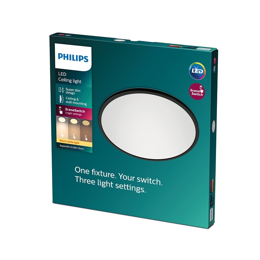 Philips - LED Ściemniane oświetlenie sufitowe SCENE SWITCH LED/18W/230V