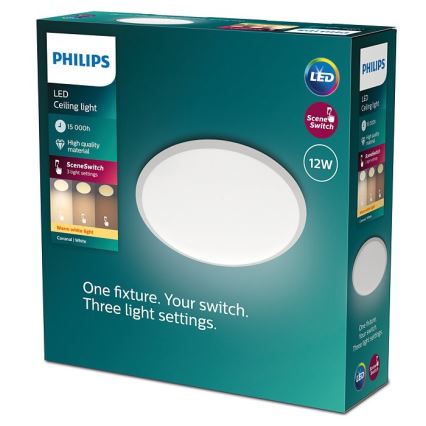 Philips - LED Ściemniany plafon SCENE SWITCH LED/12W/230V