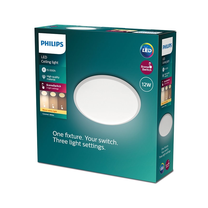 Philips - LED Ściemniany plafon SCENE SWITCH LED/12W/230V