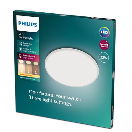 Philips - LED Ściemniany plafon SCENE SWITCH LED/22W/230V