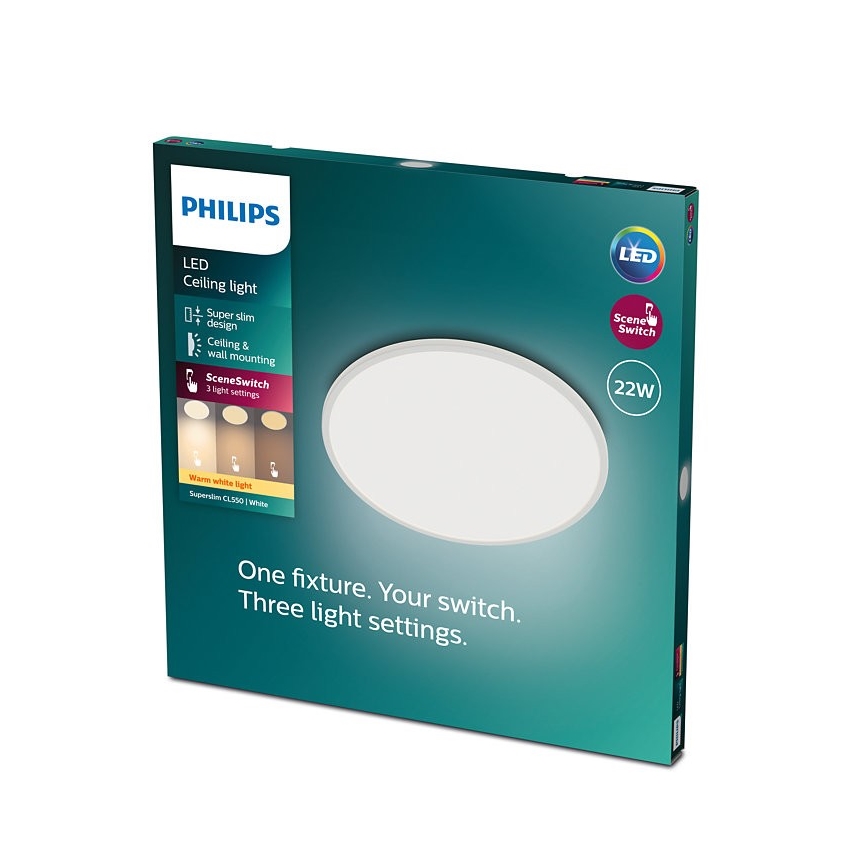 Philips - LED Ściemniany plafon SCENE SWITCH LED/22W/230V