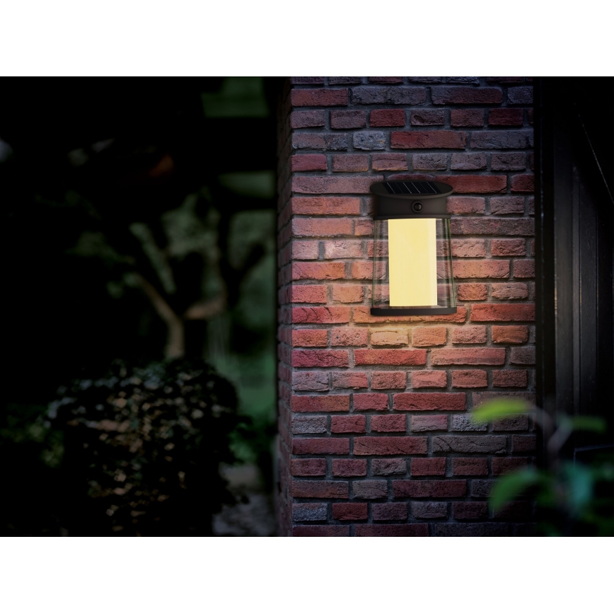 Philips - LED solarny kinkiet ścienny z czujnikiem ruchu i zmierzchu JUDA LED/3,2W/3,7V 2600 mAh 2700K IP44