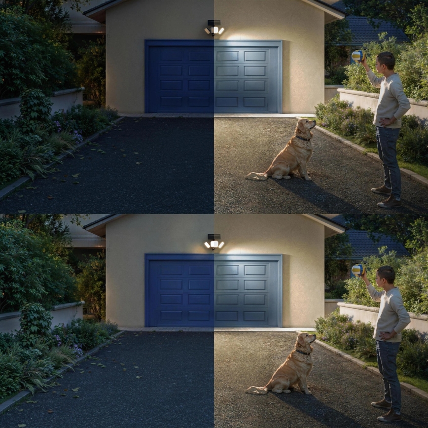 Philips - LED solarny kinkiet z czujnikiem ZYREN LED/24,5W/3,7V 2600 mAh 3000K IP65