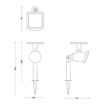 Philips - LED Solarny Oświetlenie punktowe JIVIX LED/1,4W/3,7V 1800 mAh IP44