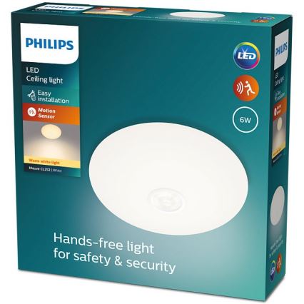 Philips - LED Lampa sufitowa z czujnikiem MAUVE LED/6W/230V