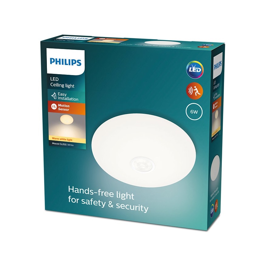 Philips - LED Lampa sufitowa z czujnikiem MAUVE LED/6W/230V