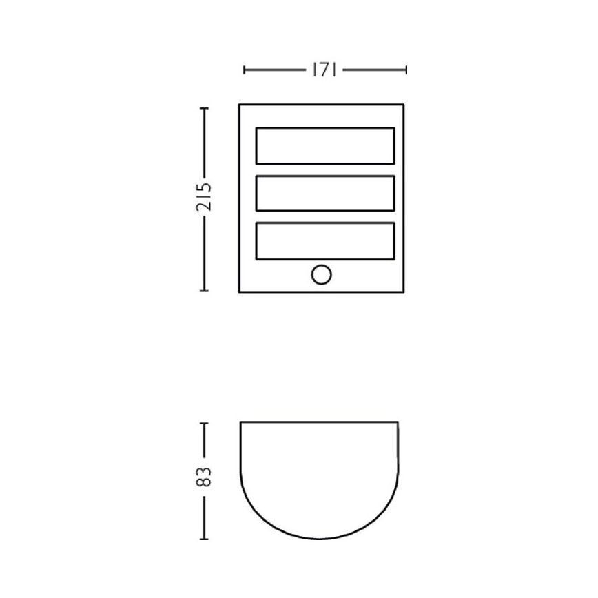 Philips-LED Zewnętrzny kinkiet z czujnikiem LED/6W/230V 2700K IP44