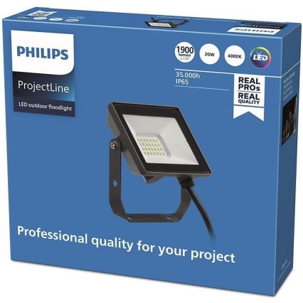 Philips - LED Zewnętrzny naświetlacz PROJECTLINE LED/20W/230V IP65 4000K