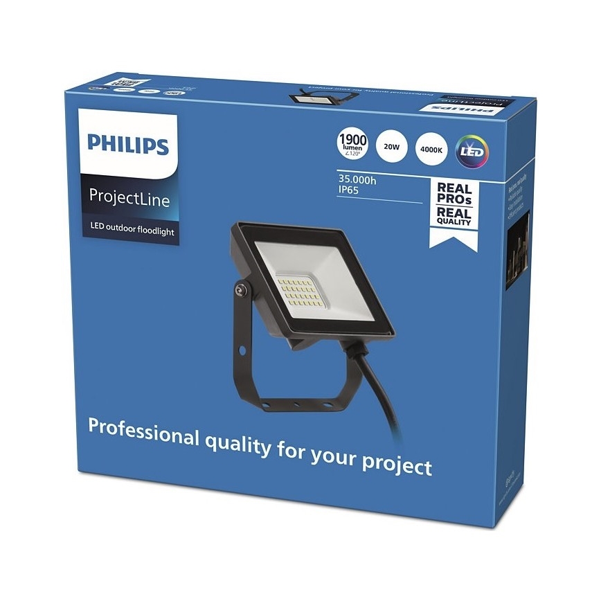 Philips - LED Zewnętrzny naświetlacz PROJECTLINE LED/20W/230V IP65 4000K