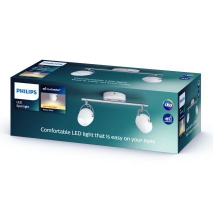 Philips Lirio 57032/31/P0 - LED Oświetlenie punktowe PLANET 2xLED/4,2W/230V