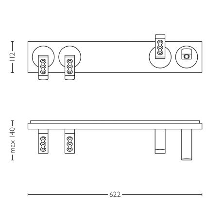 Philips Lirio 57164/13/LI - LED Plafon PONATO 4xLED/7,5w czarny chrom