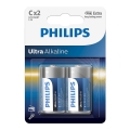 Philips LR14E2B/10 - 2 szt. Bateria alkaliczna C ULTRA ALKALINE 1,5V 7500mAh
