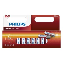 Philips LR6P12W/10 - 12 ks Bateria alkaliczna AA POWER ALKALINE 1,5V 2600mAh