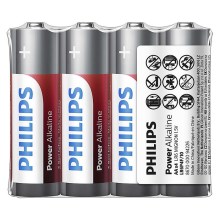 Philips LR6P4F/10 - 4 szt. Bateria alkaliczna AA POWER ALKALINE 1,5V 2600mAh