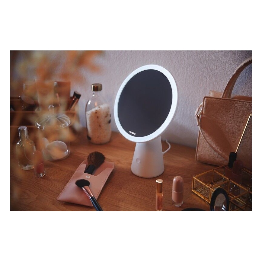 Philips - Regulowane lusterko kosmetyczne z podświetleniem LED MIRROR LED/4,5W/5V