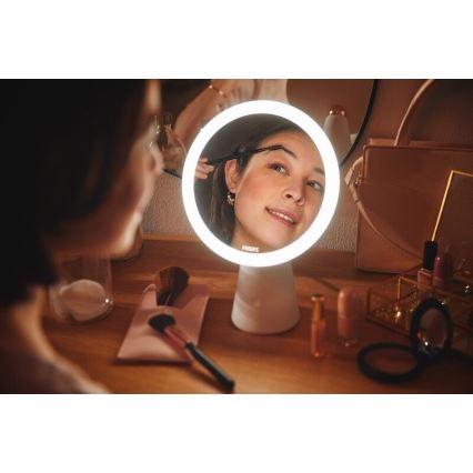 Philips - Regulowane lusterko kosmetyczne z podświetleniem LED MIRROR LED/4,5W/5V