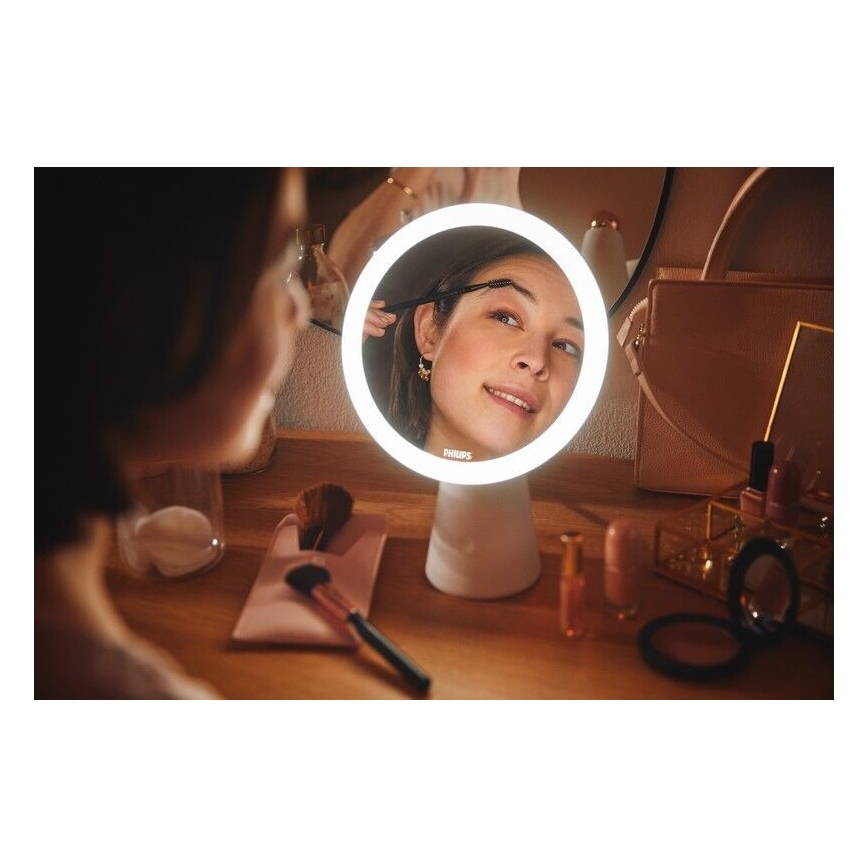 Philips - Regulowane lusterko kosmetyczne z podświetleniem LED MIRROR LED/4,5W/5V