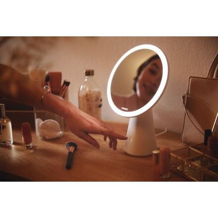 Philips - Regulowane lusterko kosmetyczne z podświetleniem LED MIRROR LED/4,5W/5V