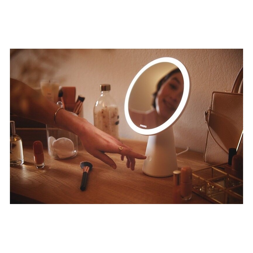 Philips - Regulowane lusterko kosmetyczne z podświetleniem LED MIRROR LED/4,5W/5V