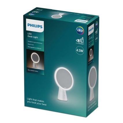 Philips - Regulowane lusterko kosmetyczne z podświetleniem LED MIRROR LED/4,5W/5V