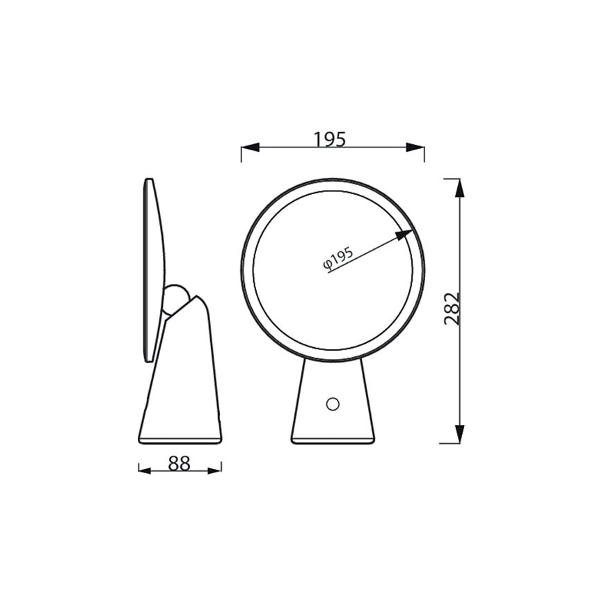 Philips - Regulowane lusterko kosmetyczne z podświetleniem LED MIRROR LED/4,5W/5V
