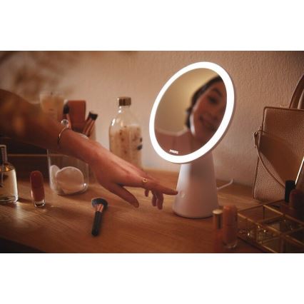 Philips - Regulowane lusterko kosmetyczne z podświetleniem LED MIRROR LED/4,5W/5V