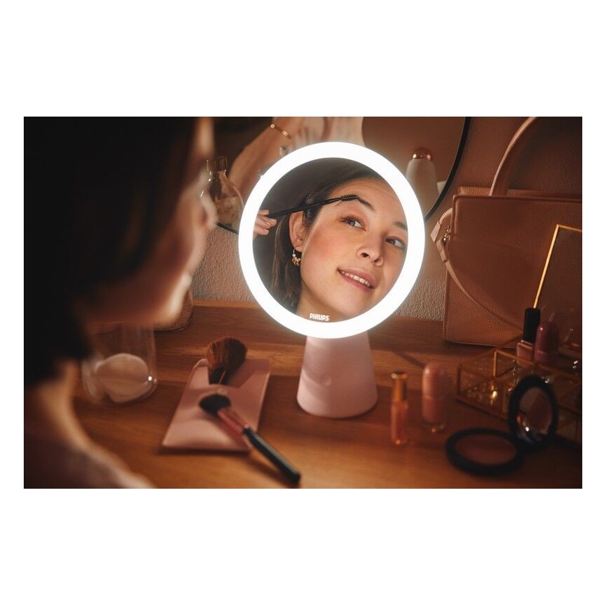 Philips - Regulowane lusterko kosmetyczne z podświetleniem LED MIRROR LED/4,5W/5V