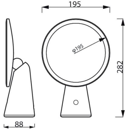 Philips - Regulowane lusterko kosmetyczne z podświetleniem LED MIRROR LED/4,5W/5V