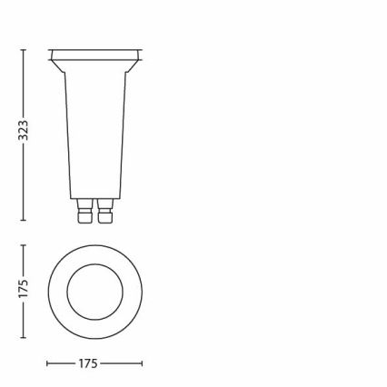 Philips Massive 17020/47/10 - Oprawa najazdowa ACAPULCO 1xE27/20W/230V