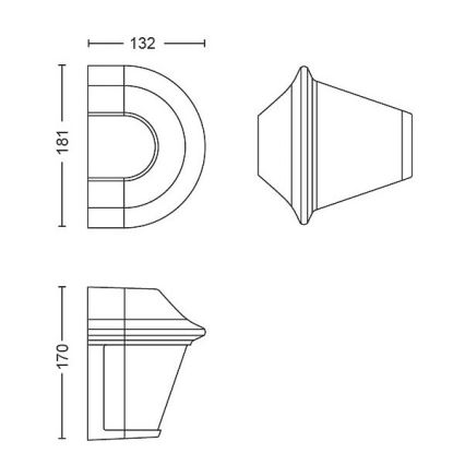 Philips Massive  - Kinkiet zewnętrzny 1xE27/42W/230V IP44